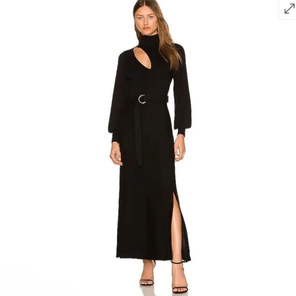 Nicholas wool blend cut out belted midi  dress NWOT XS